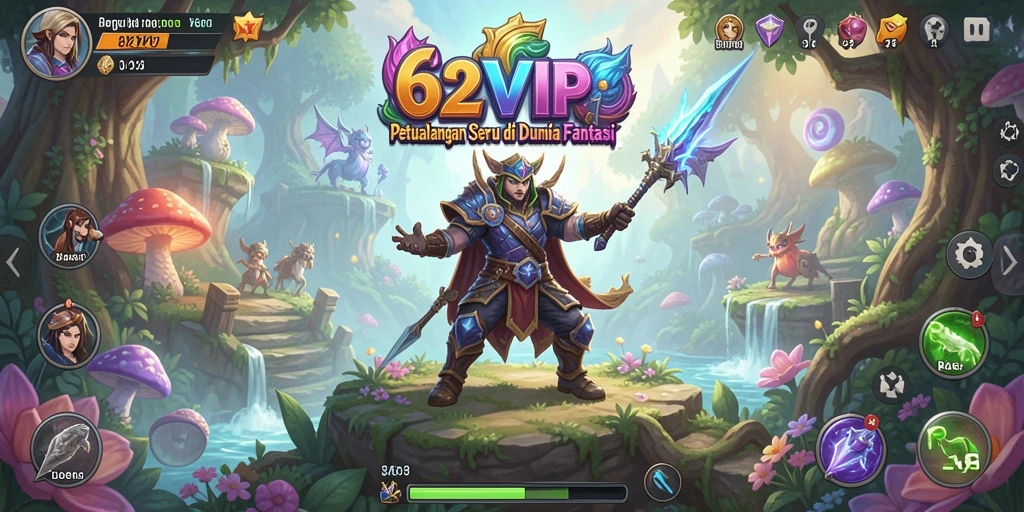 Tangkapan layar 62VIP menampilkan petualangan seru di dunia fantasi.