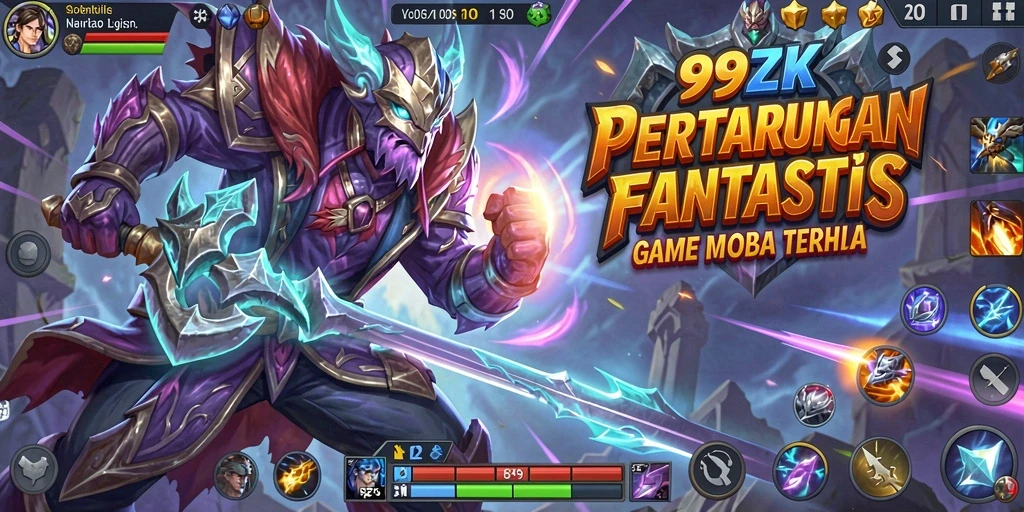 Screenshot gameplay 99ZK yang menegangkan dalam pertarungan tim.