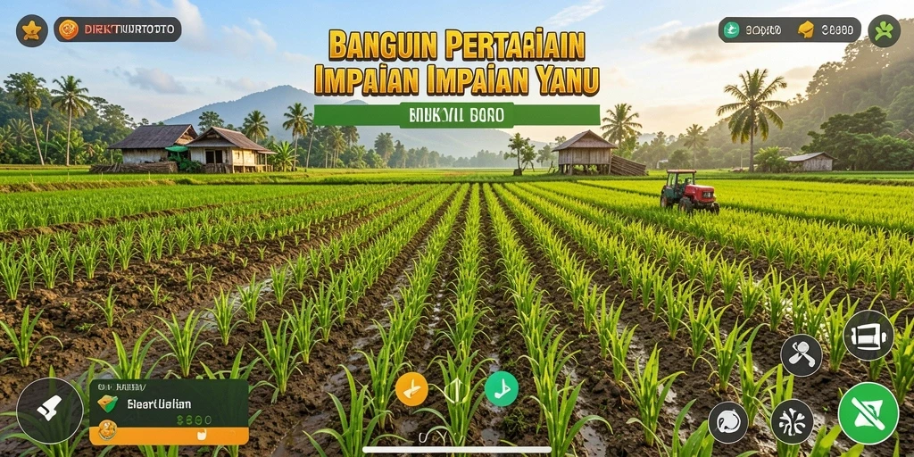 Screenshot <strong>DIREKTURTOTO</strong> menampilkan aktivitas bertani yang seru dan menghibur.