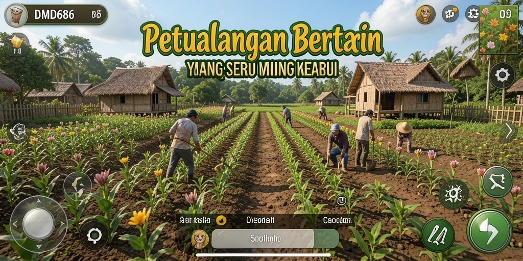 Tampilan gameplay DMD686 yang menarik dalam mengelola pertanian.