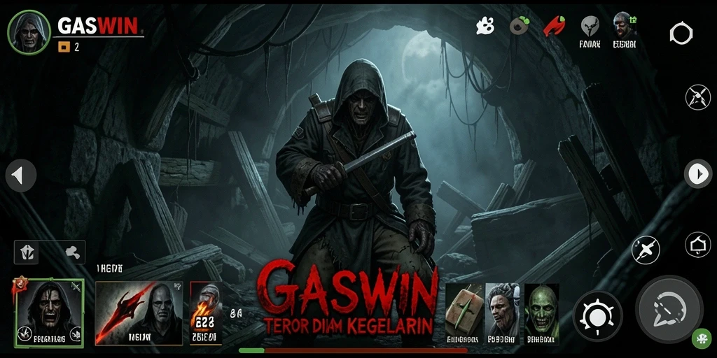GASWIN, gameplay menakutkan dengan atmosfer horror yang mendalam.