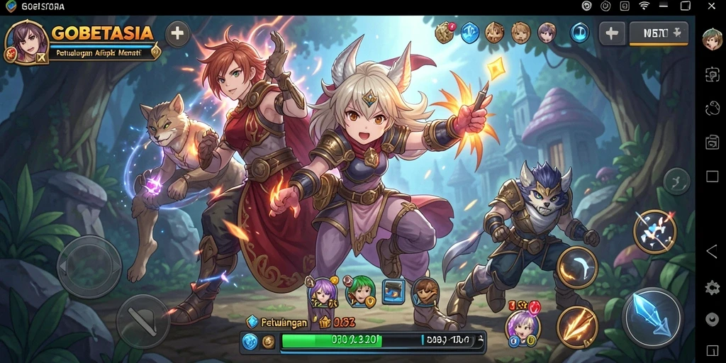 Tampilan gameplay yang menarik dan menawan dalam GOBETASIA.