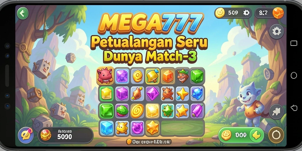 Tampilan menawan dari gameplay MEGA777 yang seru dan penuh warna.