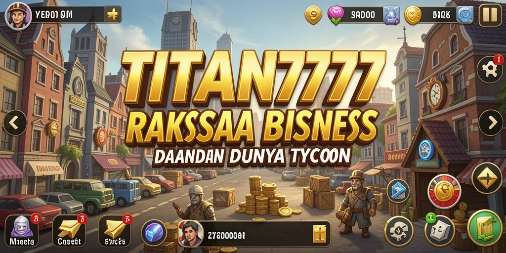 Screenshot TITAN777 menampilkan antarmuka gameplay Tycoon yang menarik.
