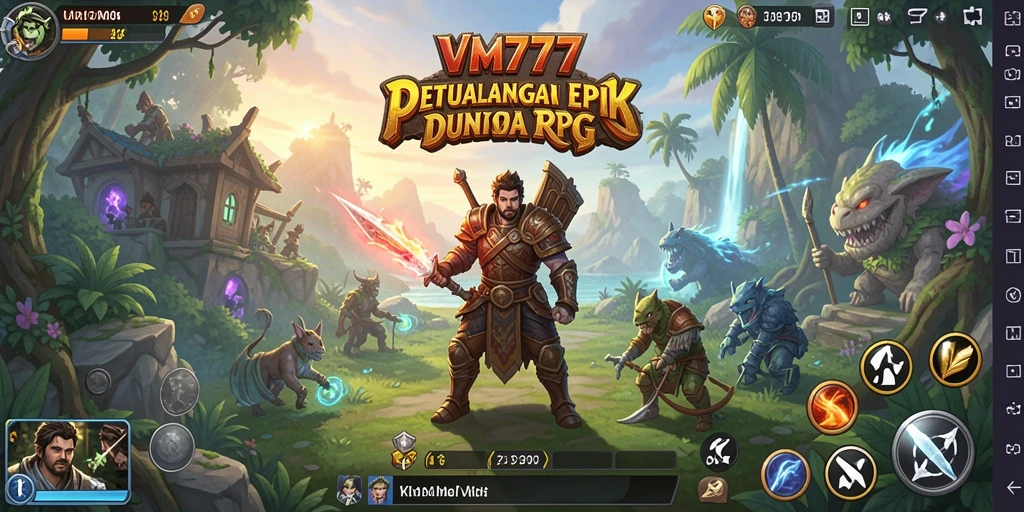 Tangkapan layar gameplay menarik dari VM777 di dunia RPG.