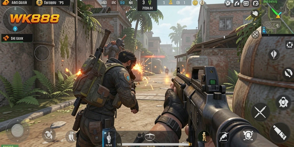 Tampilan gameplay seru di WK888 dengan aksi menembak yang cepat.