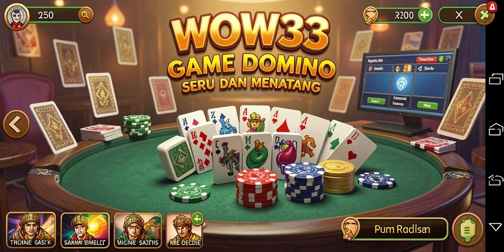 Tampilan gameplay domino yang menakjubkan dan interaktif.